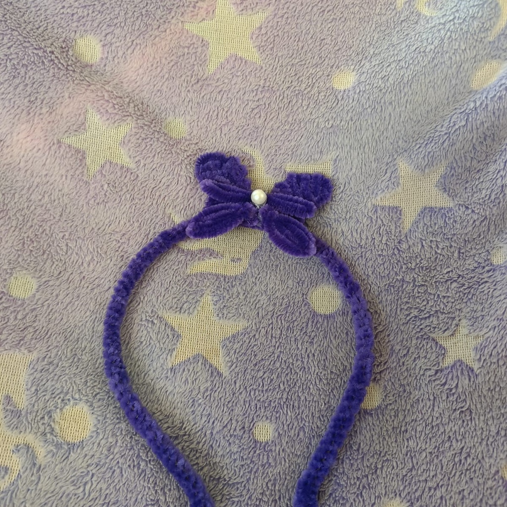 Purple Bow Headband